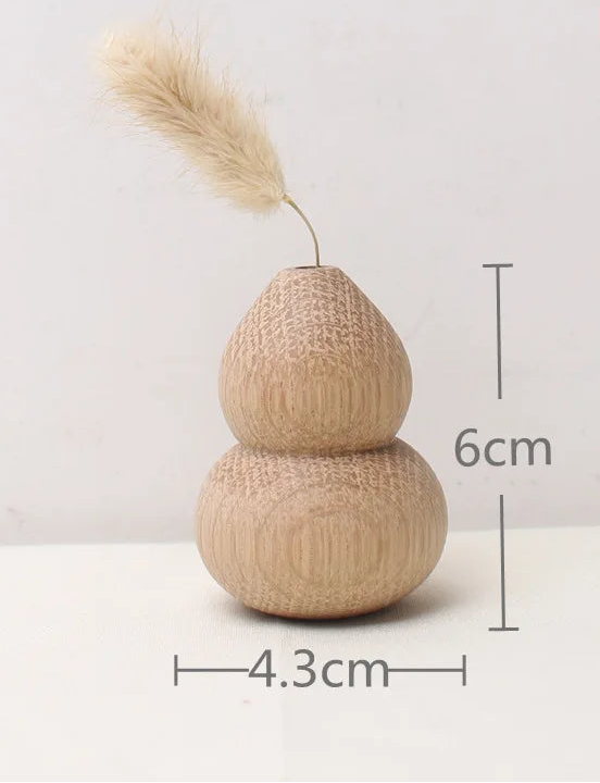 Handcrafted Black Walnut Mini Flower Vase – Solid Wood Decorative Home Ornament