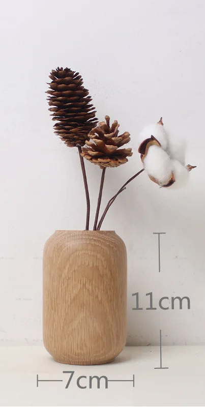 Handcrafted Black Walnut Mini Flower Vase – Solid Wood Decorative Home Ornament